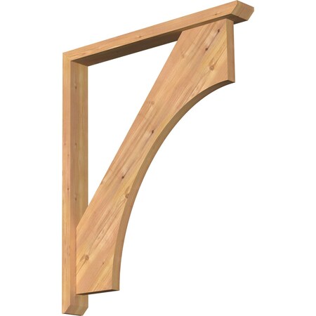 Ekena Millwork Westlake Slat Smooth Bracket w/ Offset Brace, Western Red Cedar, 3 1/2"W x 30"D x 36"H BKT0402X30X36WTL06SWR